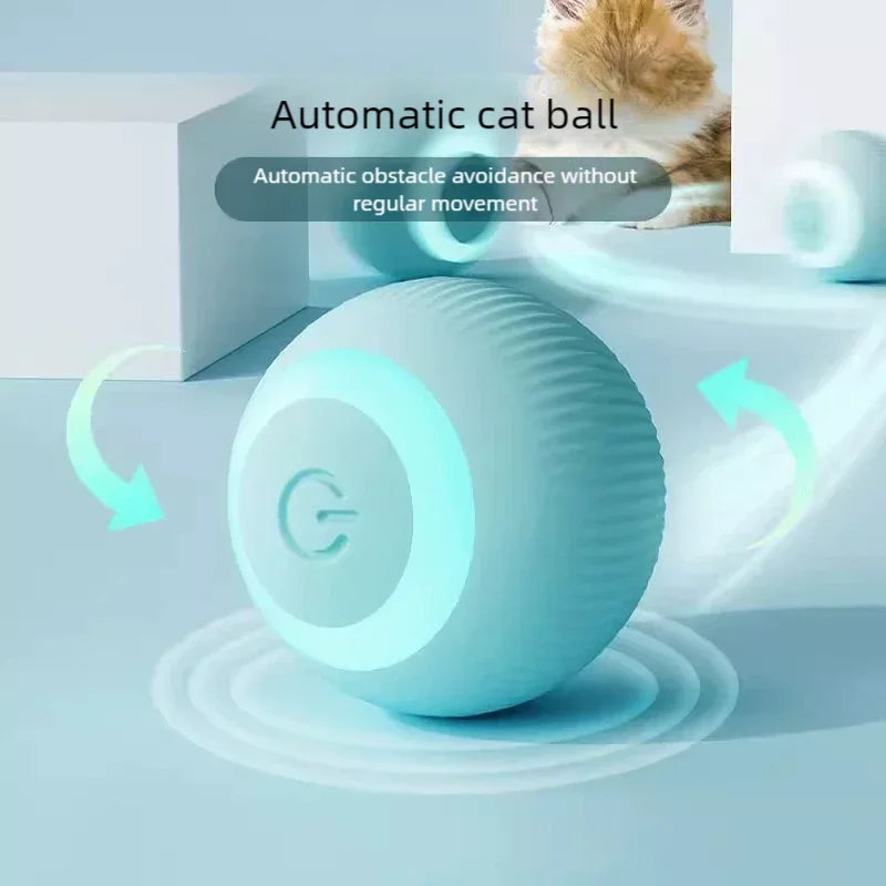 Interactive Electric Cat Teaser Ball - Automatic Rolling Toy for Pet Amusement and Boredom Relief, Bite Resistant Design